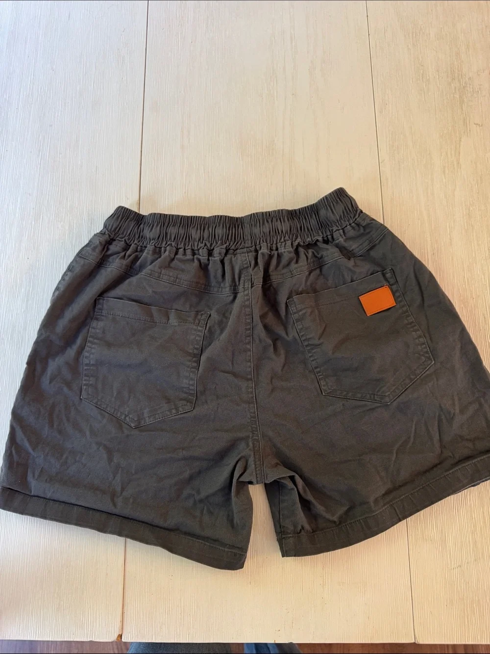 Amazon Men's Dark Gray Drawstring Hybrid Shorts with Black Cord